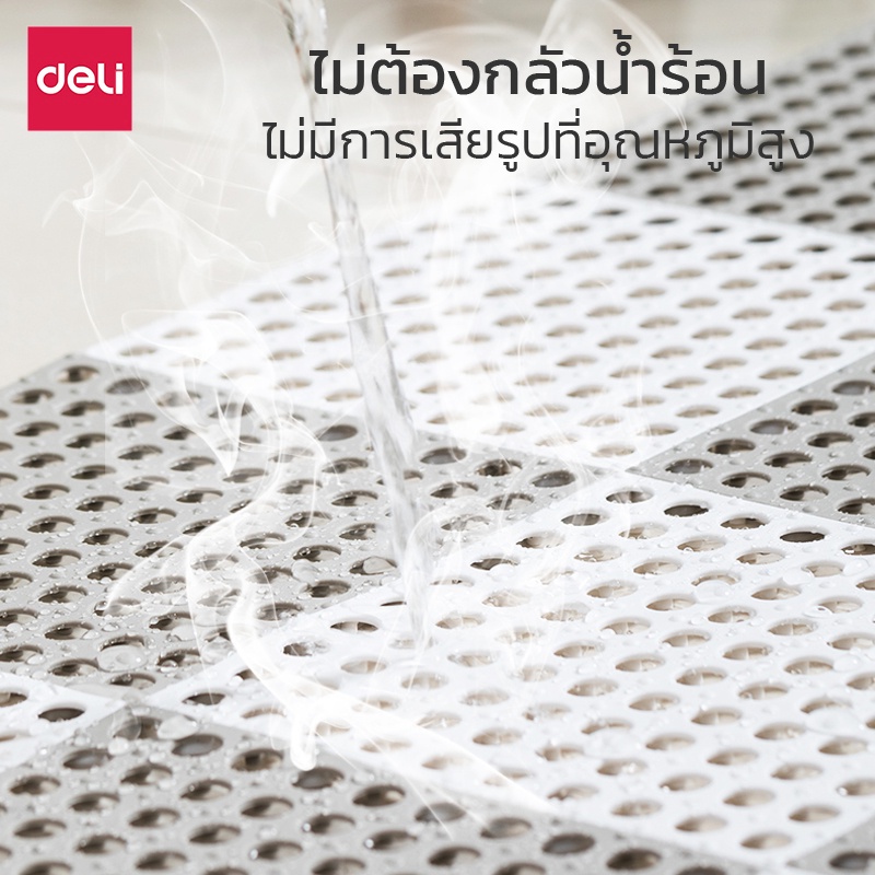 deli-แผ่นกันลื่น-พรมในห้องน้ํา-แผ่นยางกันลื่นปูพื้น-diy-แผ่นกันลื่นในห้องน้ำ-แผ่นรองกันลื่น-พรมยาง-pvc-20x20-blowiishop