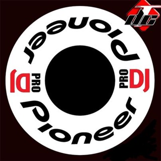 สีขาวลาย pioneer dj Size " S " สติกเกอร์ 1 ชุดมี 2 ชิ้น Skin jog wheel protective film สำหรับ XDJ-RR DDJ-SB DDJ-SB2