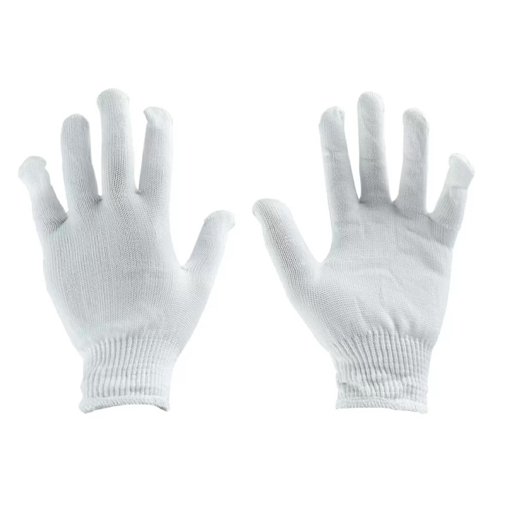 modernhome-ถุงมือถักไมโครเท็กซ์-สีขาว-ถุงมือ-ถุงมือทำงาน-ถุงมือป้องกัน