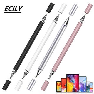 Ecily 2 In 1 ปากกาสไตลัส แบบบาง หน้าจอสัมผัส สําหรับสมาร์ทโฟน แท็บเล็ต
