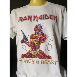 เสื้อยืดเสื้อวงนำเข้า Iron Maiden Legacy of the Beast Heavy Metal Kiss Lisa Blackpink Style Vitage T-Shirt Gildan_57