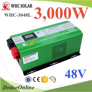 WHC-3000W-48V อินเวอร์เตอร์ UPS เพียวไซน์เวฟ 3000W แบตเตอรี่ 48V LCD DD