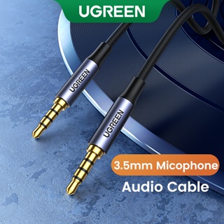 UGREEN สายเคเบิล Aux 4 แกน Trrs 4 ตัวผู้ต่อตัวผู้ เสียงสเตอริโอ แจ็ก 3.5 มม. รองรับไมโครโฟน