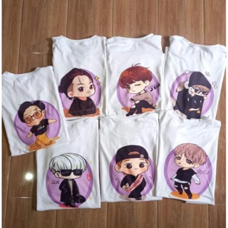✳KPOP BOY BAND " BTS " CHIBI COLLECTION SHIRT BACK AND FRONT OVERSIZED KOREAN TEES❄_03