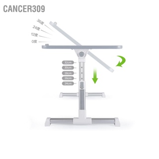 Cancer309 โต๊ะพับเตียงอลูมิเนียมต้านทานการลื่นไถล Double Baffle Lap Standing Desk สำหรับหอพักบ้าน