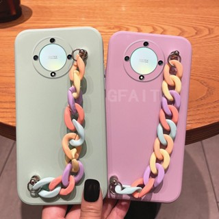 ใหม่ เคสโทรศัพท์มือถือ ซิลิโคนนิ่ม TPU พร้อมสายคล้อง สีรุ้ง แฟชั่น สําหรับ Huawei HONOR X9a 5G X7A 2023 HonorX9a HONORX7A