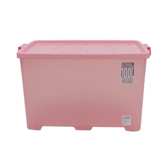 MODERNHOME  กล่องซุปเปอร์จัมโบ้ 100 ลิตร รุ่น 5119 สีชมพู กล่องพลาสติก กล่อง กล่องใส่ของ กล่องเก็บของ