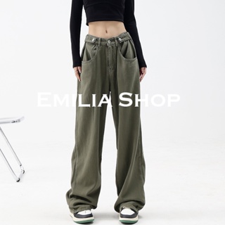 EMILIA SHOP  กางเกงขายาว กางเกงเอวสูง กางเกงขายาวผู้หญิงสไตล์เกาหลี 2023 ใหม่ สวยงาม คุณภาพสูง Stylish ทันสมัย A23L082 36Z230909