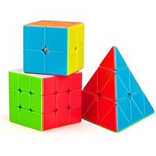 ชุดลูกบาศก์ปริศนา ทรงสามเหลี่ยม 2x2 3x3 สําหรับเด็ก 3 แพ็ค