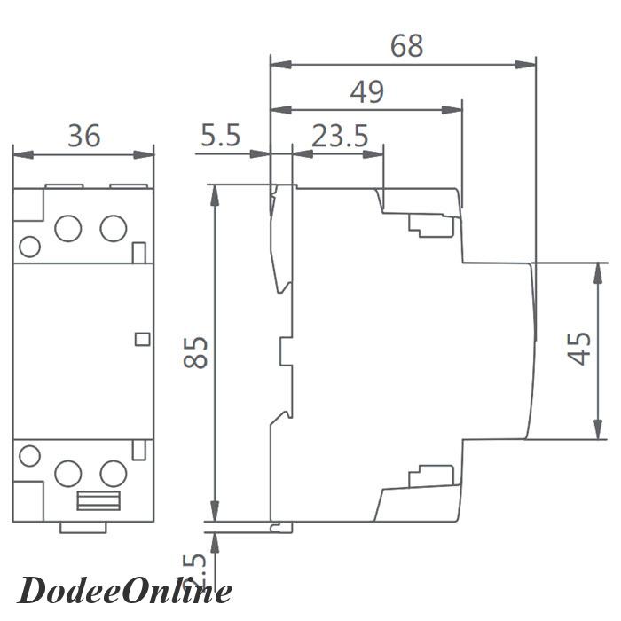 แมกเนติก-คอนแทคเตอร์-cnc-คอยล์คอนโทรล-220vac-ขนาด-63a-2p-dinrial-วงจรไฟฟ้า-2no-รุ่น-contact-63a-2no-dd