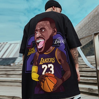 NBA James Graphic Print tshirt tees tops for men Crew Neck Loose Oversized Short Sleeve T-Shirt_03