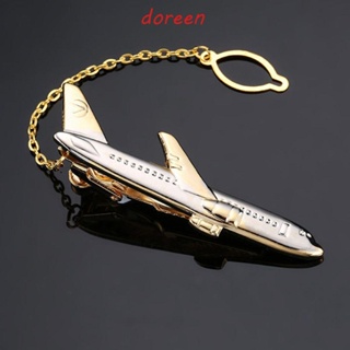 Doreen เนคไทคลิปแฟชั่นสุภาพบุรุษรูปร่างเครื่องบินเครื่องประดับของขวัญแต่งงานเสื้อโลหะผูกขา