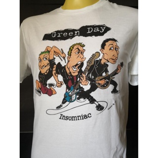 เสื้อยืดเสื้อวงนำเข้า Green Day Insomniac 1995 Tour Album Punk Rock Skate Style Vintage Gildan T-Shirt_57