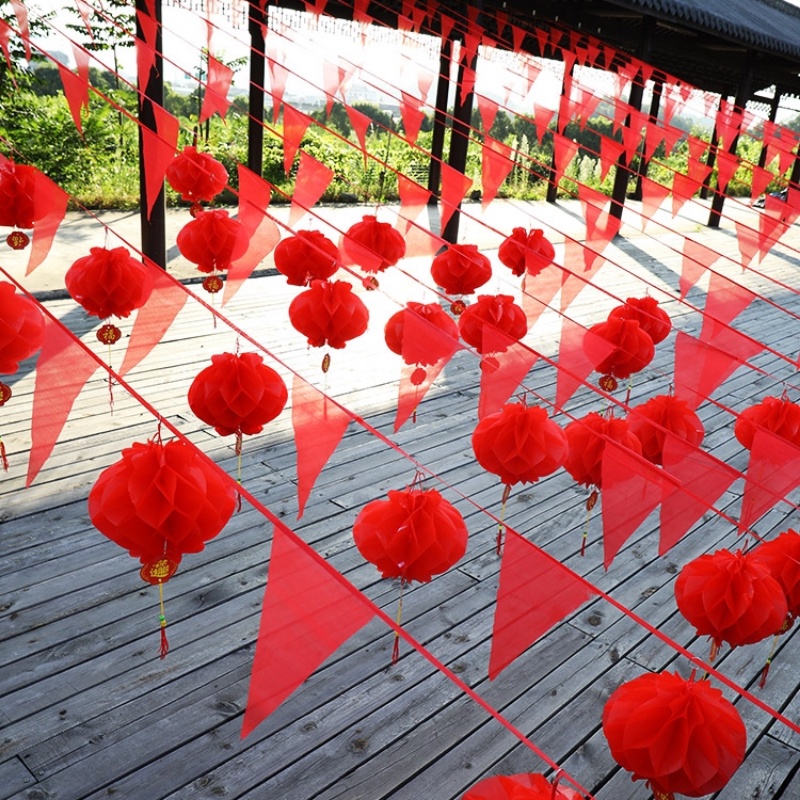 cod-โคมไฟจีน-โคมไฟปีใหม่-โคมไฟสีแดง-โคมไฟรังผึ้งสีแดง-chinese-lantern-ตกแต่งห้างสรรพสินค้า