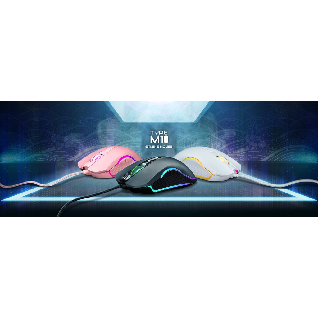EGA Type M10 Gaming Mouse มีไฟ Spectrum Lightning มี 3 สีให้เลือก (ดำ ...