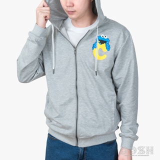 DOSH UNISEX JACKET HOODIE SESAME STREET เสื้อแจ็คเก็ตฮู้ด DSEMJ5005-GY