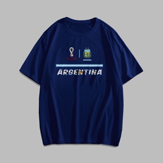 เสื้อยืด พิมพ์ลาย Argentina Spain Portugal France England Netherland บราซิล เยอรมนี 2022