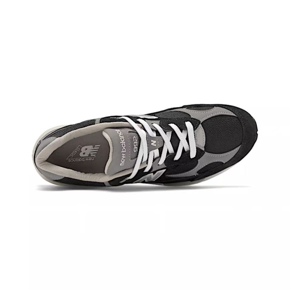 ของแท้100-รองเท้ากีฬาnew-balance-992-dark-grey-sports-shoes-male