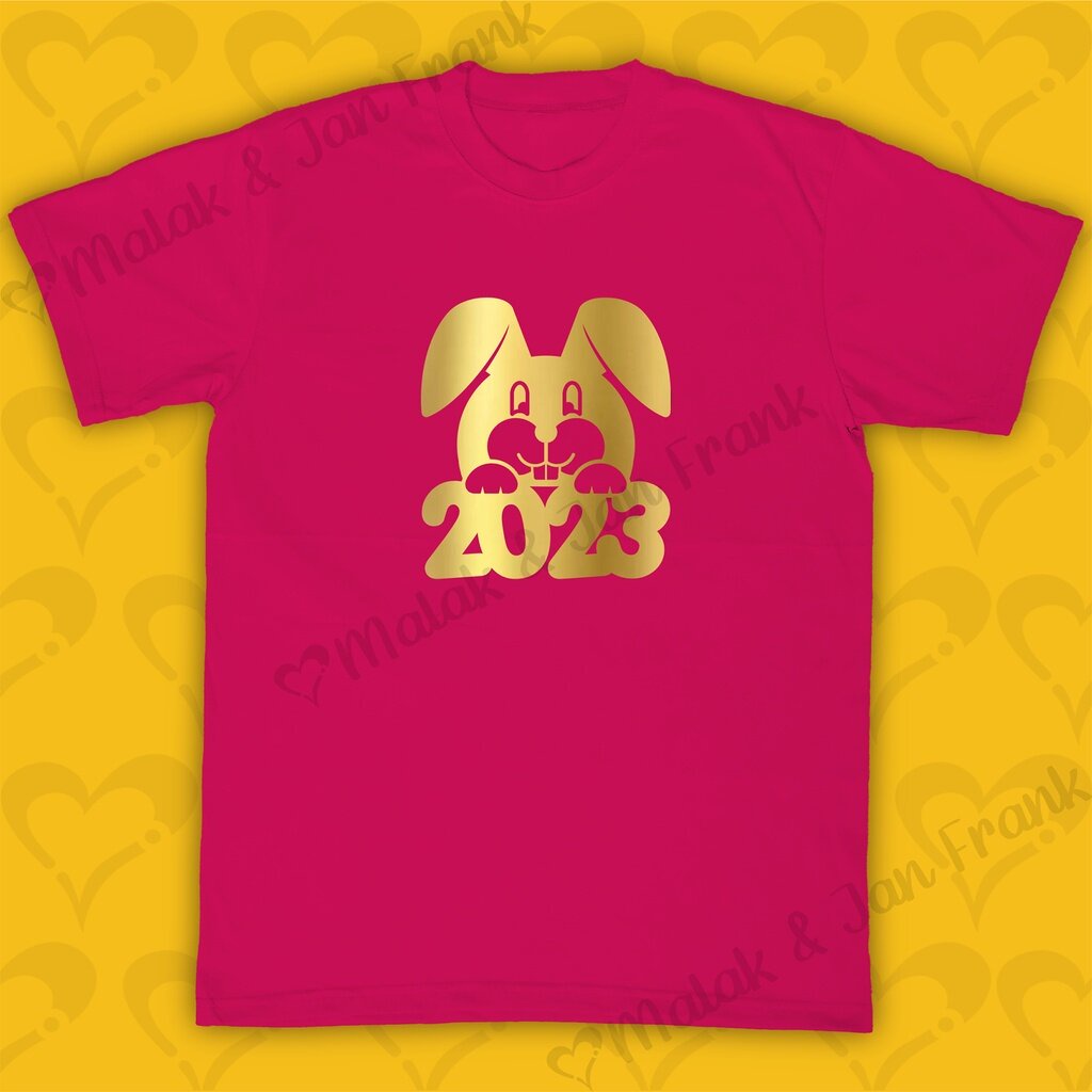 เสื้อยืดสีขาวเสื้อยืดผ้าฝ้าย-2023-2023-chinese-new-year-shirt-design-year-of-the-rabbit-color-ruby-alternative-to-v