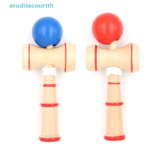 [eruditecourtth] ของเล่นเกม Kendama Ball แบบไม้ สไตล์ญี่ปุ่น ของเล่นเสริมการเรียนรู้เด็ก [ใหม่]