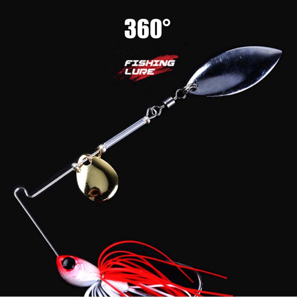 สปินเนอร์เบท-ใบสปินคู่-13g-19g-spinner-bait-เหยื่อตกชะโด-เหยื่อตกแม่คอก-เหยื่อตกปลาช่อนเหยื่อชะโด-เหยื่อตกปลาชะโด-r60