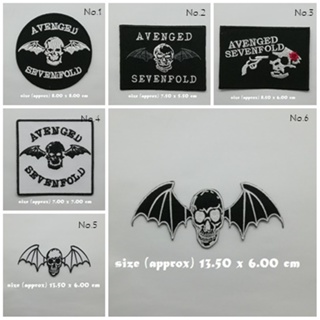 ตัวรีดติดเสื้อ งานปัก ตกแต่งเสื้อผ้า แจ๊คเก็ต Avenged Sevenfold Embroidered Iron on Patch  DIY