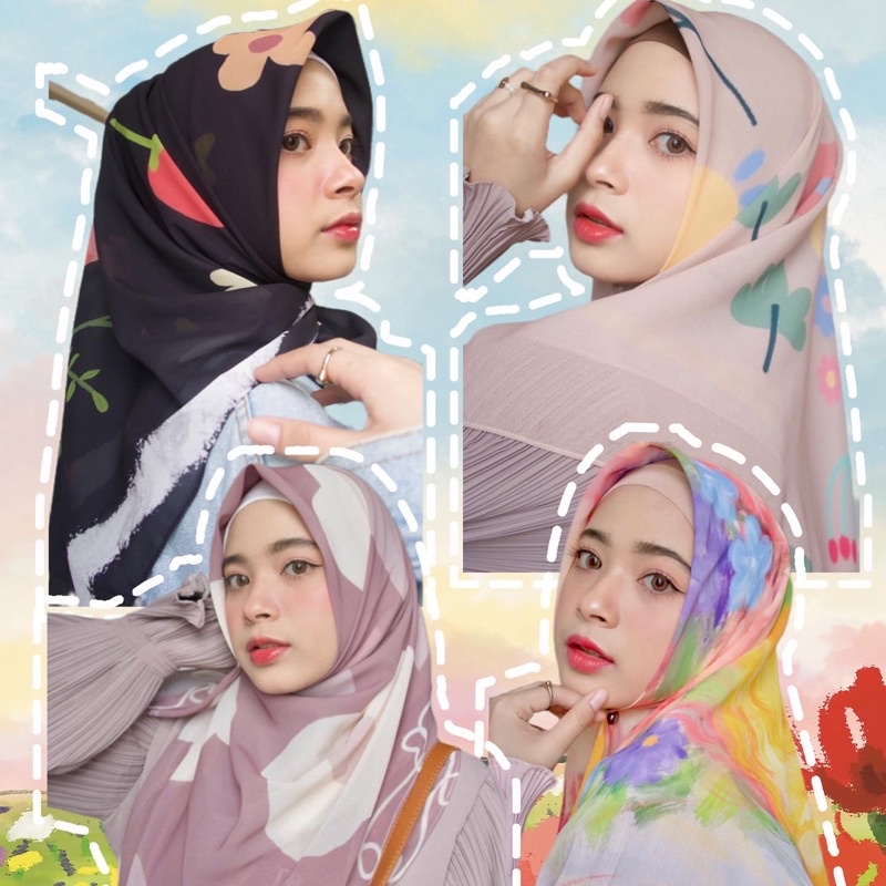 ภาพหน้าปกสินค้า12.12 ราคาพิเศษสินค้าพร้อมส่งLimitedhijab printedผ้าพิมพ์ลายลิขสิทธิ์เดอะเบส  ผ้าจอเจียร์จับทรงง่ายออกแบบเอง จากร้าน thebesthijabb บน Shopee