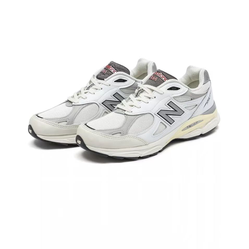 100-authentic-new-balance-990-v3-taddy-made-white-sports-shoesรองเท้าผ้าใบแฟชั่น