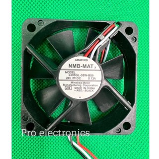 พัดลม fan NMB-MAT MODEL 2406GL-05W-B59 24V DC 0.13A Minebea Motor Manafacturing Corporation 60x60x25 พร้อมส่งที่ไทย