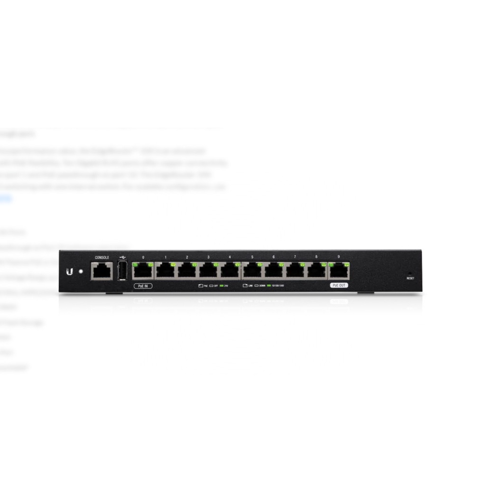 ER-10X EdgeRouterGigabit router with a built-in Layer 2 switch, (10 ...