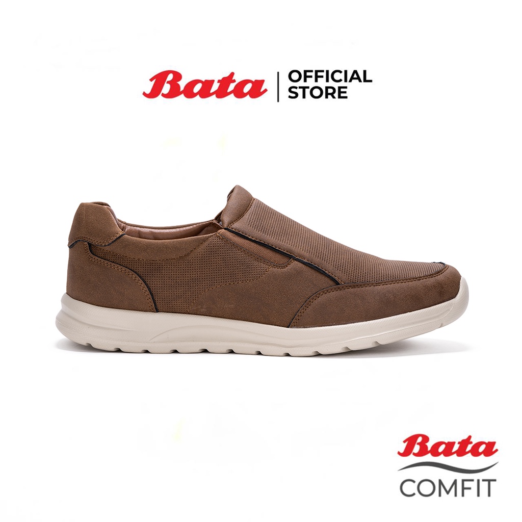 bata-comfit-บาจา-คอมฟิต-รองเท้าสลิปออน-แบบสวม-เพื่อสุขภาพรองรับน้ำหนักเท้า-สำหรับผู้ชาย-รุ่น-doct-สีน้ำตาล-8514071
