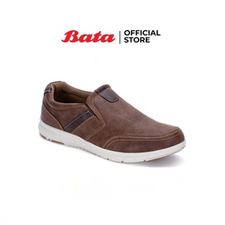 Bata บาจา  รองเท้าคัทชูแบบสวม ใส่ง่าย แฟชั่น ลำลอง สวมใส่ง่ย รองรับน้ำหนักเท้า สำหรับผู้ชาย รุ่น Iand สีน้ำตาล 8514040