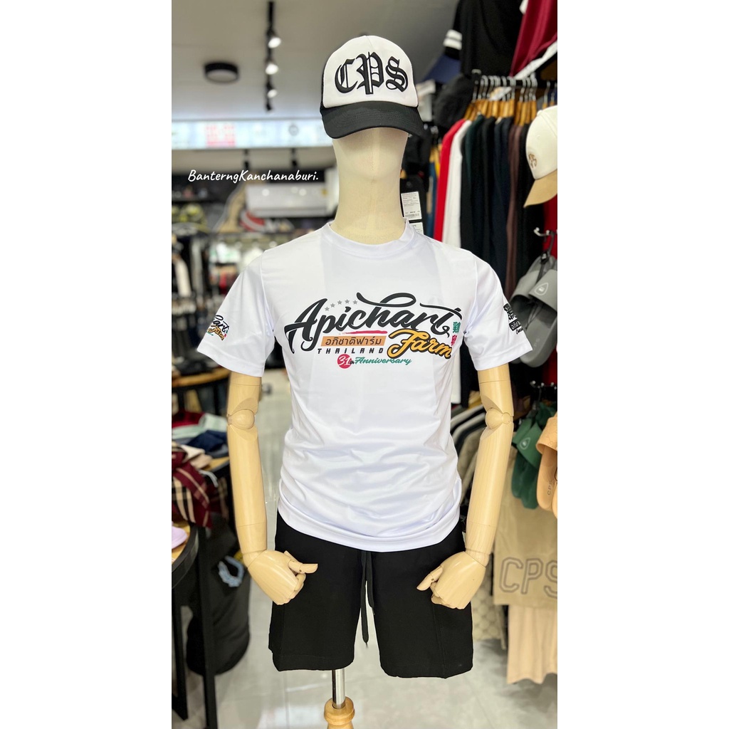 ใหม่-เสื้ออภิชาติฟาร์ม-ผ้ามันแขนสั้นเสื้อยืด-เสื้อคู่วินเทจ-46