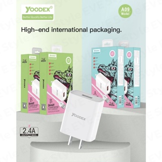 YOODEX A09 Model Smart Charger Set Fast Charging1USB 2.4A output max หัวชาร์จ/ชุดชาร์จ สำหรับ