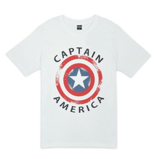   Marvel Men Captain America T-Shirt - เสื้อยืดผู้ชายลายมาร์เวล กัปตันอเมริกา สินค้าลิขสิทธ์แท้100% characters stud_11