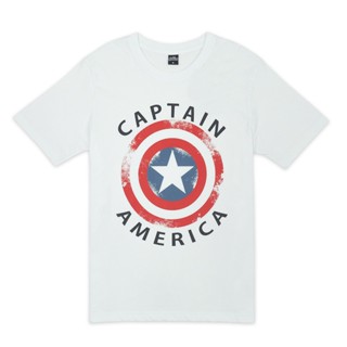   Marvel Men Captain America T-Shirt - เสื้อยืดผู้ชายลายมาร์เวล กัปตันอเมริกา สินค้าลิขสิทธ์แท้100% characters stud_11