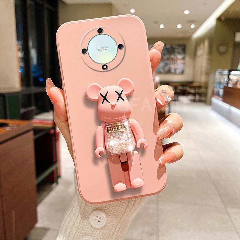 ใหม่-เคสโทรศัพท์มือถือแบบนิ่ม-ลายการ์ตูนหมีน่ารัก-พร้อมที่ตั้งวาง-แฟชั่น-สําหรับ-huawei-honor-x9a-5g-x7a-2023-honorx9a-honorx7a