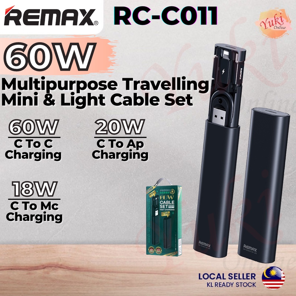 Remax RC-C011 สายชาร์จเร็ว Type C สายเคเบิลข้อมูล 60W สายชาร์จ USB Type ...