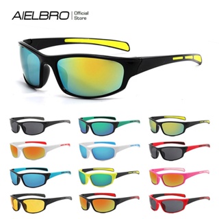 Aielbro แว่นตากันแดด สําหรับขี่จักรยาน เล่นกีฬากลางแจ้ง ขี่จักรยาน วิ่ง ขี่จักรยาน กันแดด แว่นตาตกปลา