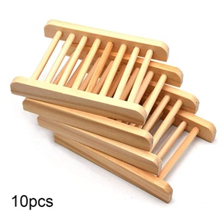 Wooden Soap Dishes Bamboo Soap Tray Holder Soap Rack Plate Box Container Portable for Home Bathroom