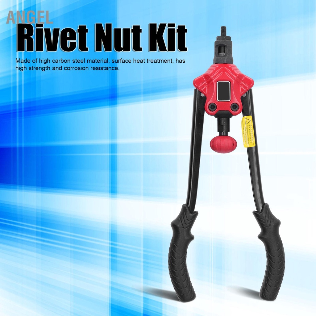 ANGEL Rivet Nut Gun Kit คีมโลดโผนมือเหล็กกล้าคาร์บอนสูง Mandrel Wrench ...
