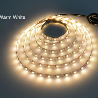 Dc 5V USB LED Strips 2835 สีขาวอบอุ่น Tira LED แถบไฟทีวีพื้นหลังเทปไฟตกแต่งบ้านโคมไฟ 1-5 เมตร