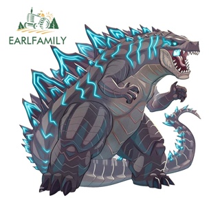 Earlfamily สติกเกอร์ไวนิล Godzilla ป้องกันรอยขีดข่วน ขนาด 13 ซม. x 12.3 ซม. สไตล์ญี่ปุ่น สําหรับติดประตูรถยนต์ Audi