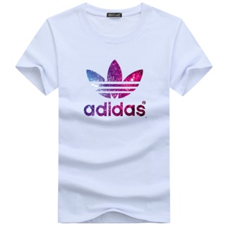 Adidas Summer New Print Pure Cotton Youth Harajuku Version of the Trend Loose Wild Short Sleeve 00025_05
