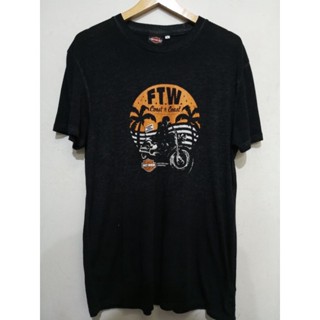 T-Shirtเสื้อยืด พิมพ์ลายรถจักรยานยนต์ Harley Davidson สไตล์วินเทจ S-5XL