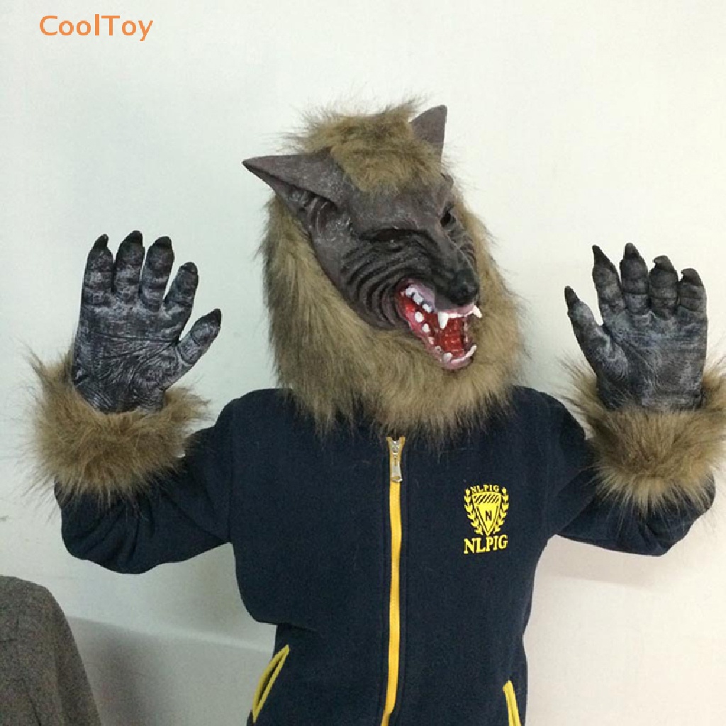 cooltoy-หน้ากากหัวหมาป่า-ถุงมือหมาป่า-สําหรับปาร์ตี้ฮาโลวีน-ขายดี