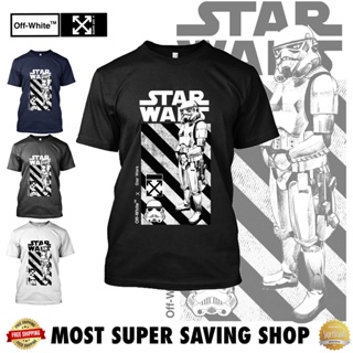  Promosi Hebat Tshirt Off-white X Star Wars  Premium High Quality Cotton Baju Unisex Graphic Teele_01