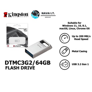ภาพหน้าปกสินค้า⚡️ส่งด่วนใน1ชม.ทักแชท⚡️ KINGSTON DATATRAVELER MICRO DTMC3G2/64GB FLASH DRIVE รับประกัน 5ปี ที่เกี่ยวข้อง