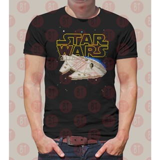 Star Wars Millenium Falcon Squared Unisex Gildan Premium S to 5XL t-shirt_01