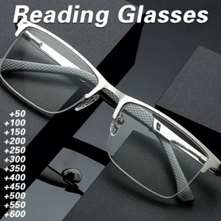 แว่นตาอ่านหนังสือ +0.5 ถึง +6.0 คุณภาพสูง ป้องกันแสงสีฟ้า สําหรับผู้ชาย